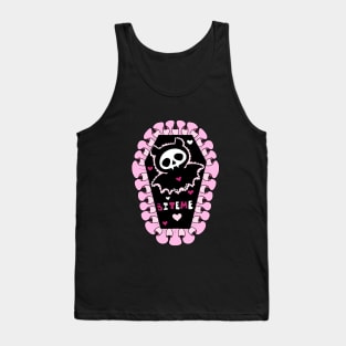 Cute Bite Me Bat Pink Coffin Tank Top